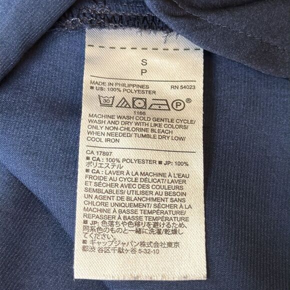 Banana Republic Preppy Navy Silky Collared Sleeveless Tank - Picture 10 of 10